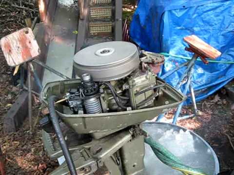 (FOR SALE) Running Johnson 6hp Outboard boat engine after being stored