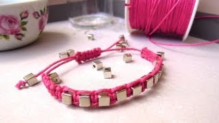 Cómo hacer una pulsera Shambala. Tutorial