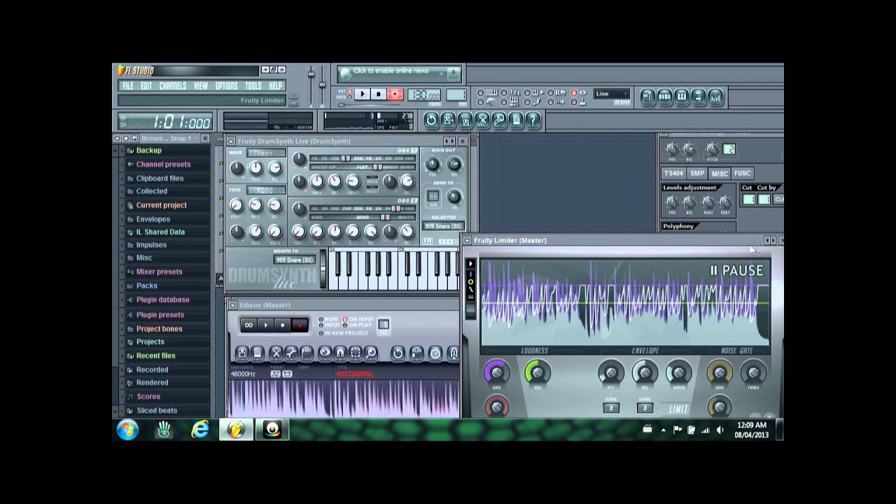 ... SUPER SONIC NOISE SYNTH/FRUITY LOOPS STUDIO 10 SUPER DEMO - YouTube