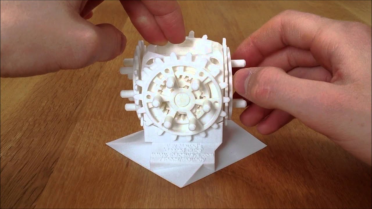 3D Printed '28-Geared Cube' - Printed Fully Assembled - YouTube