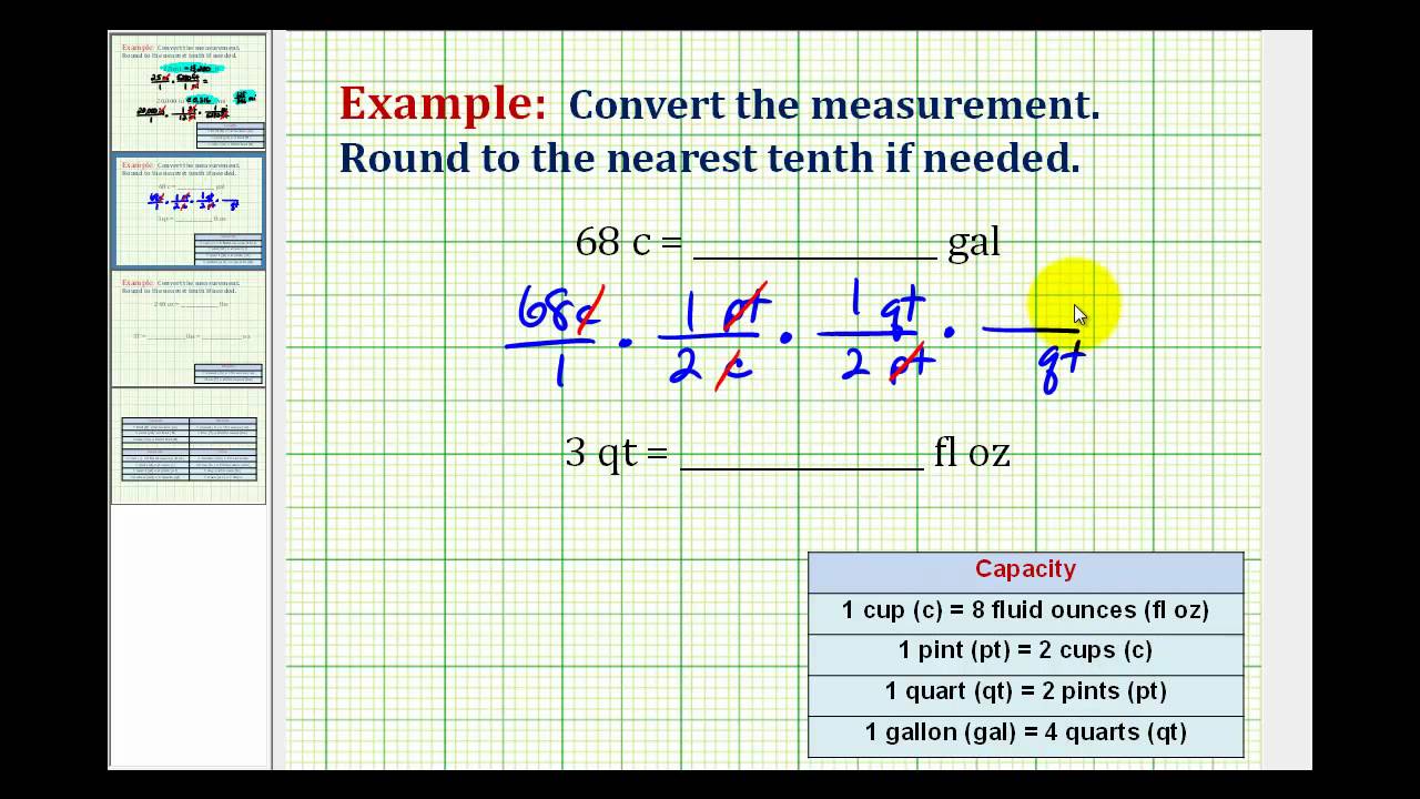 Examples: Converting Between Different Units of Volume in Standard or