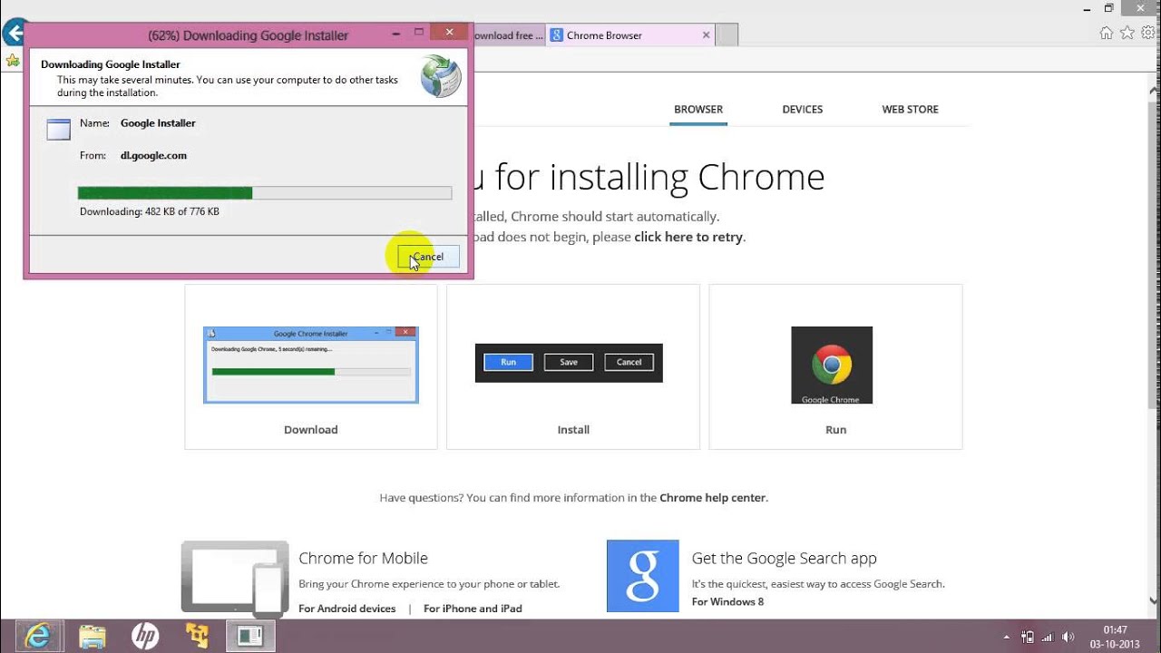 download google chrome install