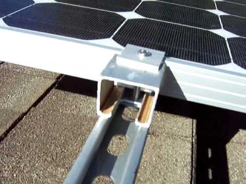 solar panels mounting brackets - YouTube