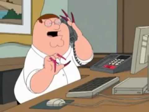 Family Guy Peter Griffin with Acrylic Nails - YouTube