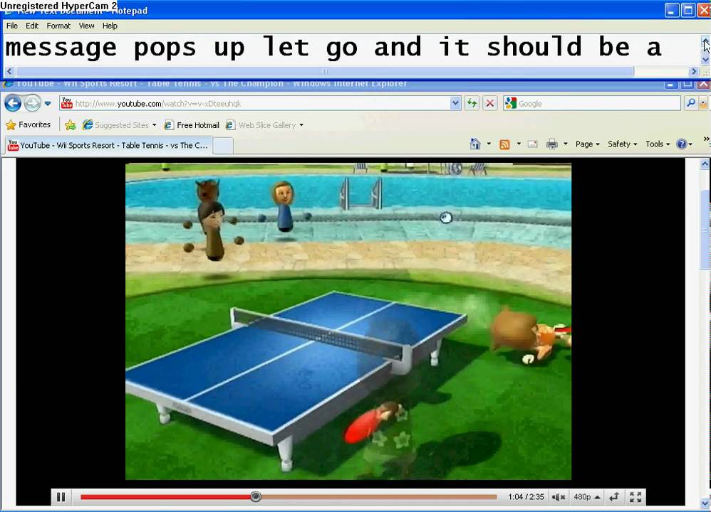 WII SPORTS RESORT CHEAT (PING PONGTABEL TENNIS) - YouTube