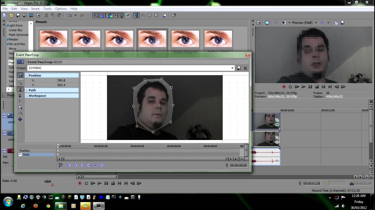 Sony Vegas Pro Mask Tutorial | sony vegas pro 10 tutorial mask or blur out a face youtube Sony Vegas Pro Mask Tutorial | sony vegas pro 10 tutorial mask or blur out a face youtube
