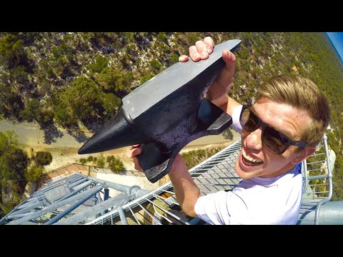 ANVIL Vs GIANT ICE BLOCK 45m Drop Test