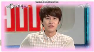 130821 Radio Star - MCs made kyu do a video message to a trainee named '슬기'