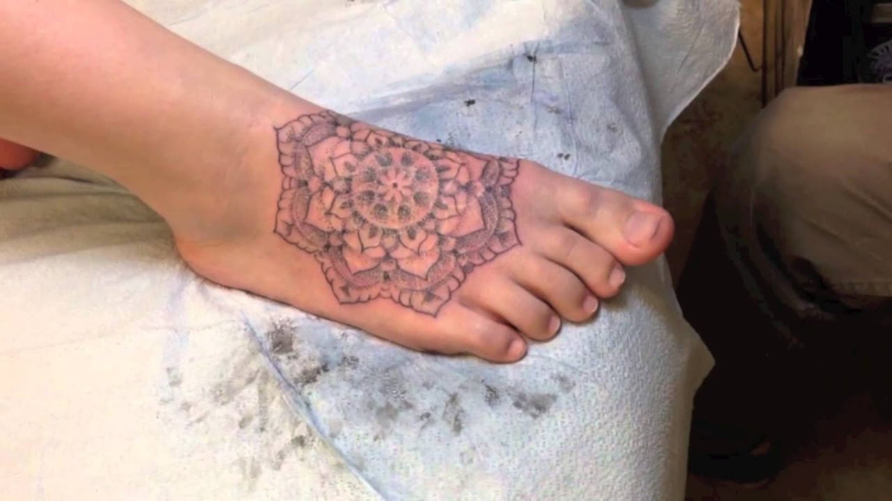 dotwork blackwork mandala foot tattoo by joe king dotwork blackwork mandala foot tattoo by joe king