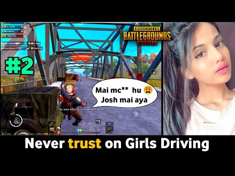 PUBG Mobile : Never trust on Girls Driving | funny moments