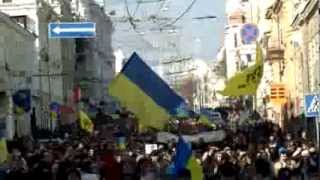 Харьков - 9.3.2014г. Шествие Евромайдана по ул. Сумской