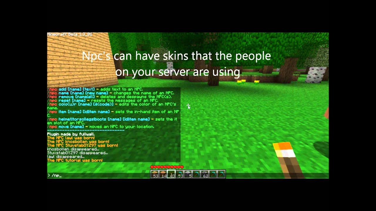 Minecraft Plugins: Citizens: NPC Tutorial - YouTube