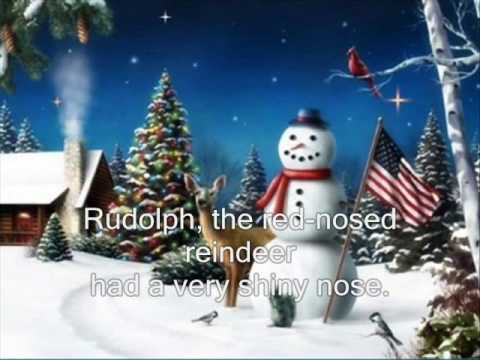 Christmas Music -Rudolph the red nose reindeer w/ lyrics - YouTube