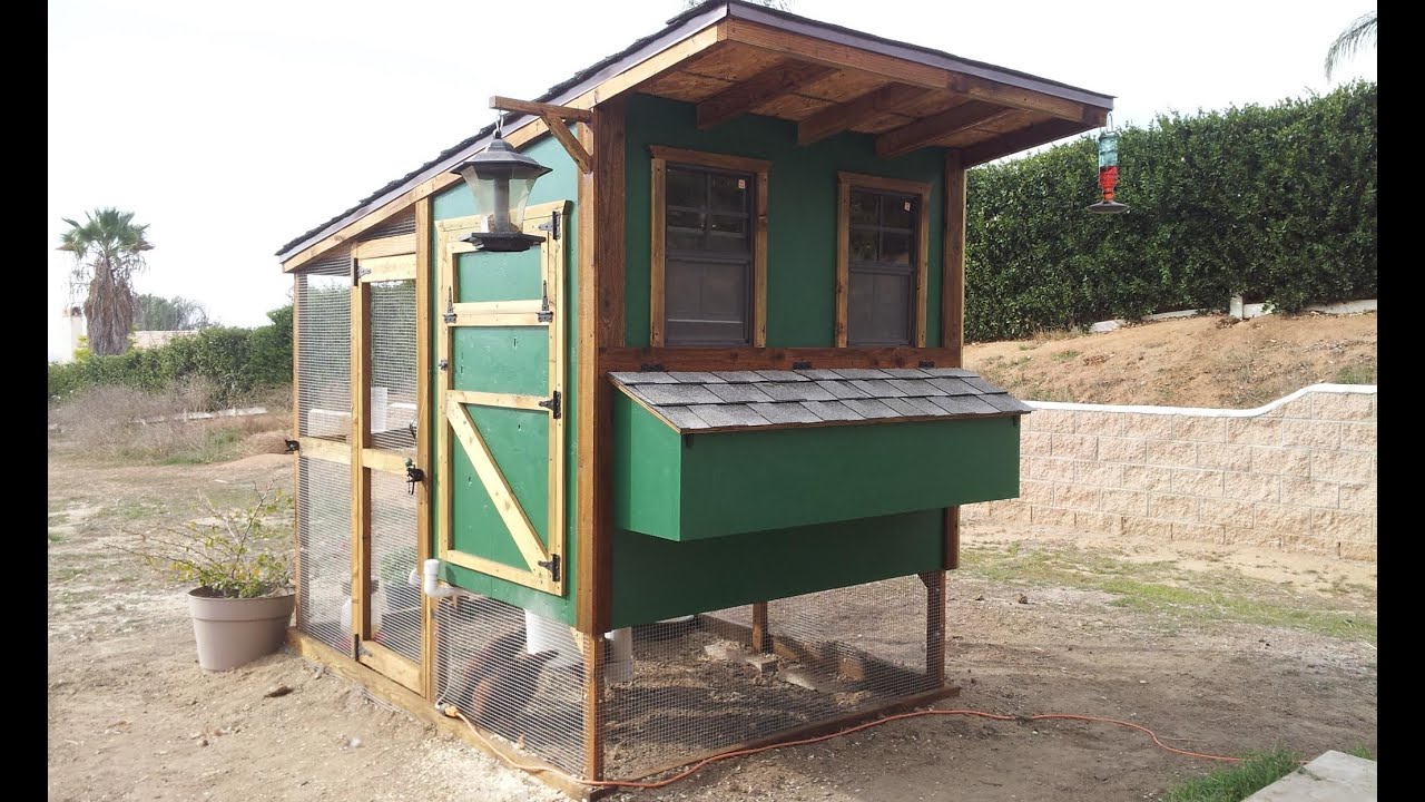 Chicken Coop with Automatic Door - YouTube