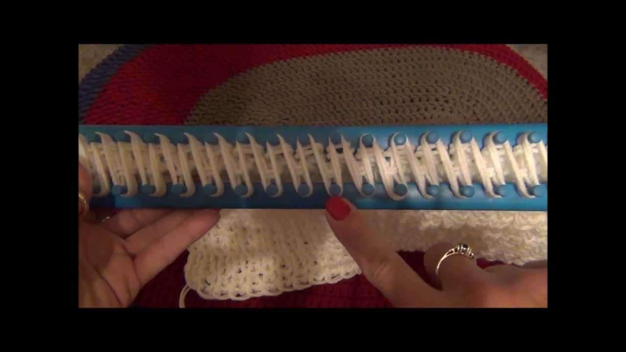 How to Knit the Fashion Stitch on a Knifty Knitter Long Loom - YouTube