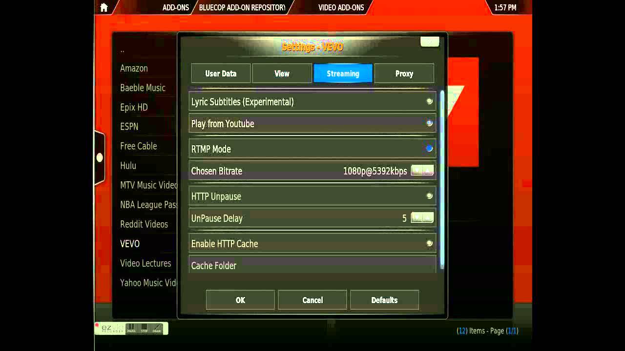 XBMC - Installing Music Video Addon - YouTube