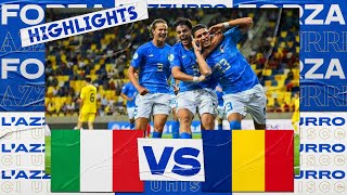 Highlights: Italia-Romania 2-1 - Under 19 (18 giugno 2022)