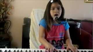 7 year old sings- TITANIUM- amazing cover by young girl Reignn