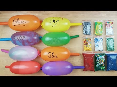 Making Slime with Funny Balloons and Slime Bags #13