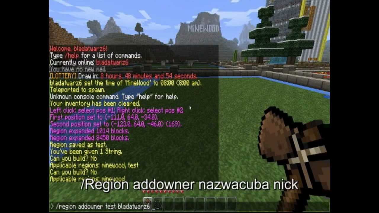 ... Cuboidów na serwerach bukkit [WorldEdit, WorldGuard] - YouTube