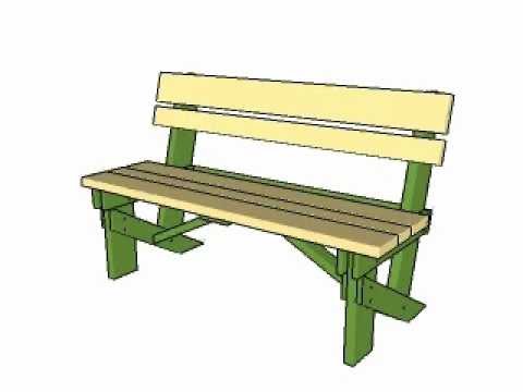 Garden Bench Plans - YouTube