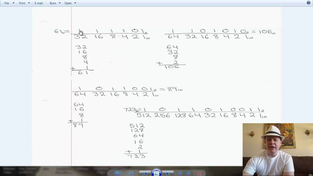 How to convert Binary to Decimal and back again - YouTube