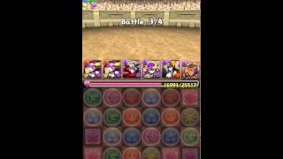 パズドラ【アテナ 降臨！煌女神　超地獄級】赤ソニア×呂布PT ノーコン攻略