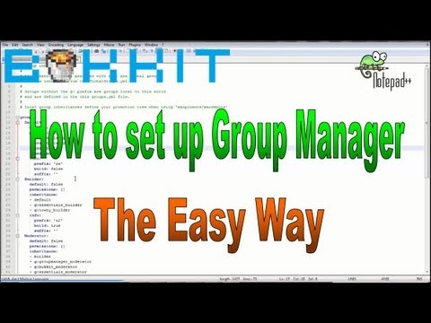 How to set ranks / permissions with Essentials Group Manager 1.5.2 + Minecraft Bukkit