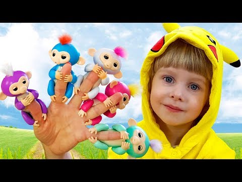 Funny baby play with Five little Monkey Jumping on the bed | Nursery Rhymes & Kids Songs