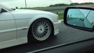 slammed 740i on the way to Raceism event 2013