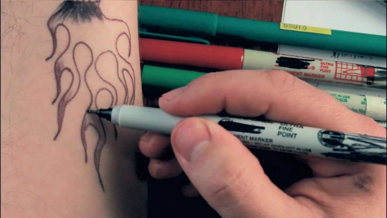 How To Draw Marker Tattoos: Part 1 - YouTube