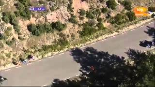 Helicóptero provoca caída a ciclistas en la Vuelta a Burgos 2013