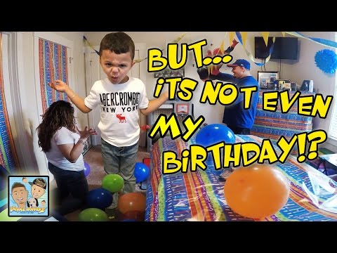 FAKE BIRTHDAY CELEBRATION! MOM & DAD DECORATE ROOM! BIG SURPRISE! FUNNY REACTION! DINGLEHOPPERZ VLOG