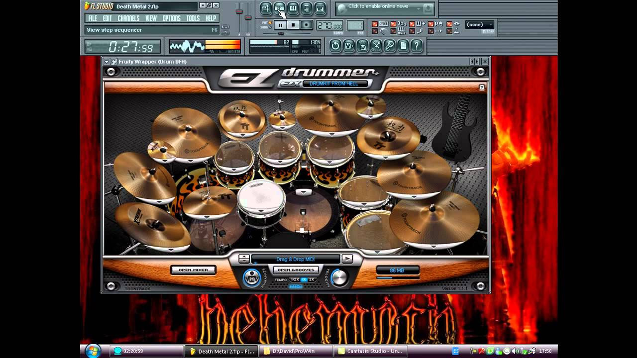 Black Death metal FL studio 9 Ezdrummer DFH - YouTube