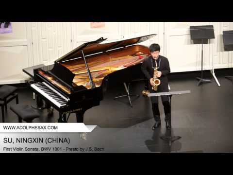 Dinant 2014 SU Ningxin First Violin Sonata, BWV 1001 Presto by J S Bach