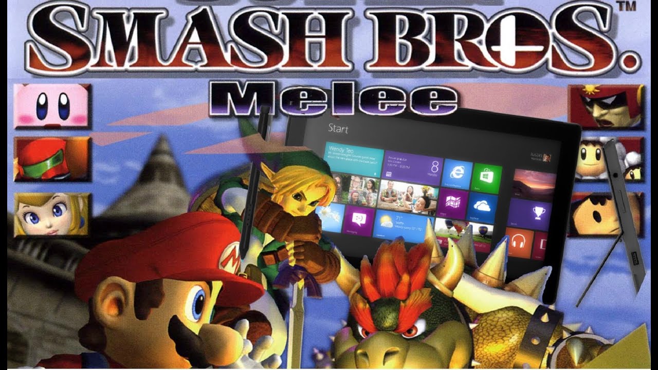 Super Smash Bross Melee Gameplay on Microsoft Surface Pro intel hd ...