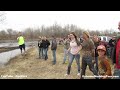 Cute Girls Jumping In The Mud Water At M13 Mud Bog