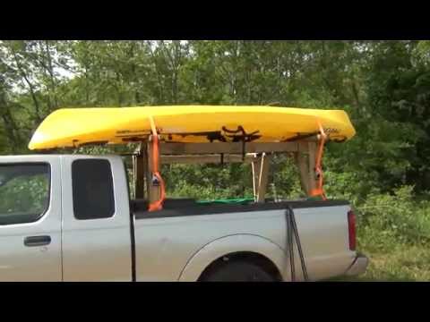 DIY kayak truck rack - YouTube