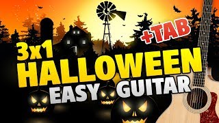 [3in1] Halloween Night. Scary Rhymes For Kids (Easy Guitar Cover, Tabs and Chords for Beginners)