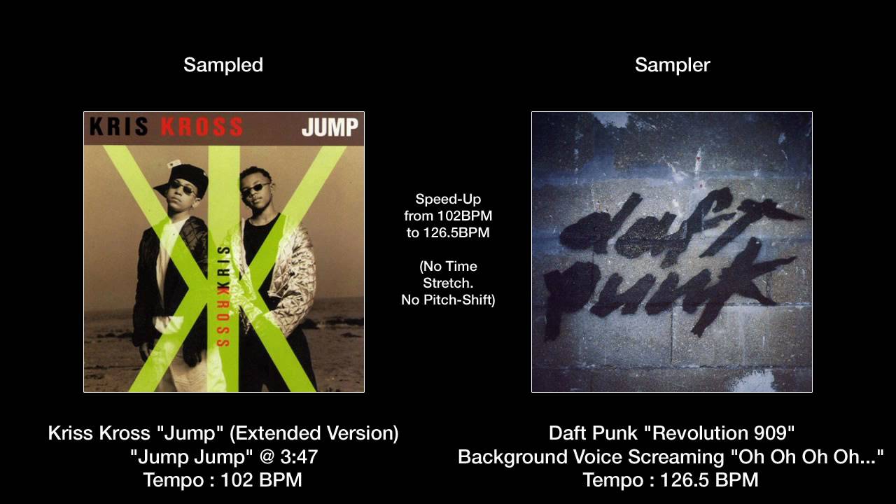 Daft Punk "Revolution 909" sample Kriss Kross "Jump" YouTube