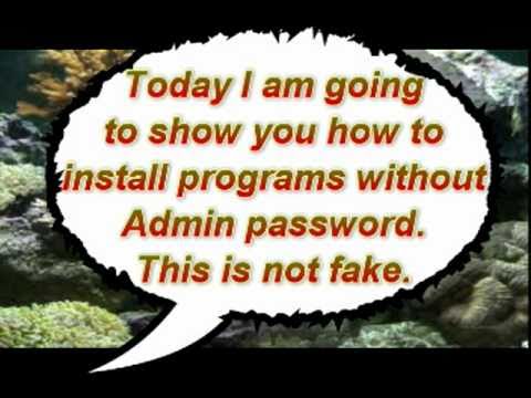 How to install programs without administrator password (Windows Vista ...