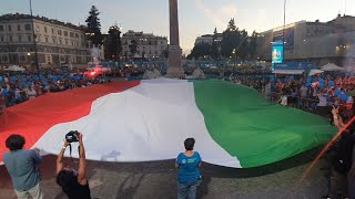 La festa in Piazza del Popolo a Roma per Belgio-Italia 1-2 | EURO 2020