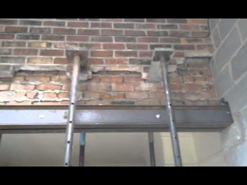 How to put Steel RSJ Lintels into a Supporting Wall - YouTube