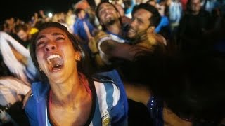 Argentina Beats Holland.  Everyone Goes Nuts.