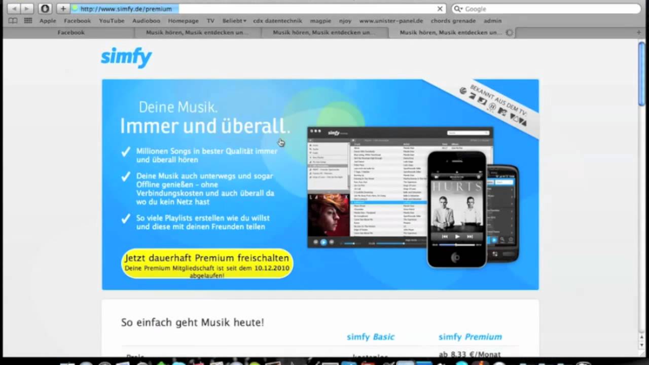 Kostenlos Musik hören! mit Simfy.de - YouTube