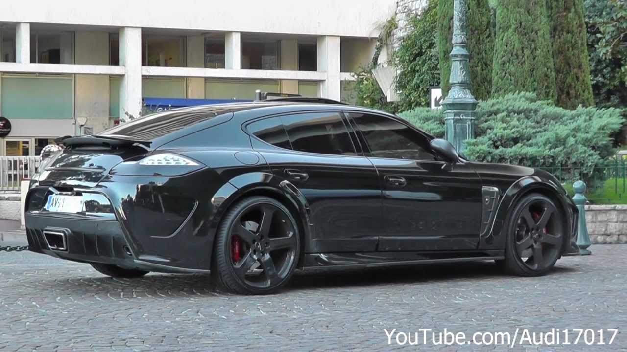 BLACKED OUT Mansory Porsche Panamera driving in Monaco + Start Up