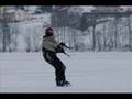 Snowkite sur lac