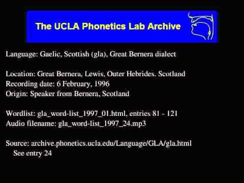 Gaelic, Scottish audio: gla_word-list_1997_24