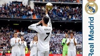 Así fue el ofrecimiento del Balón de Oro de Cristiano Ronaldo al Bernabéu