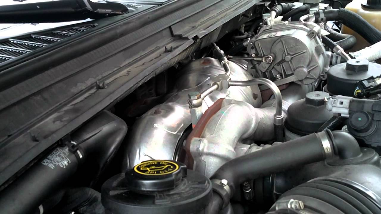 2008 Ford 6.4 PSD noise from turbo, cold start. No boost. - YouTube